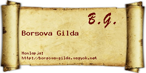 Borsova Gilda névjegykártya